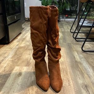 Express Brown Heeled Boots